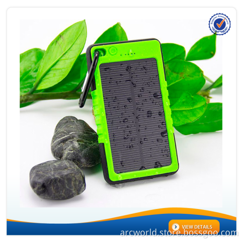 AWC606 Factory Price waterproof solar power bank 6000mah
